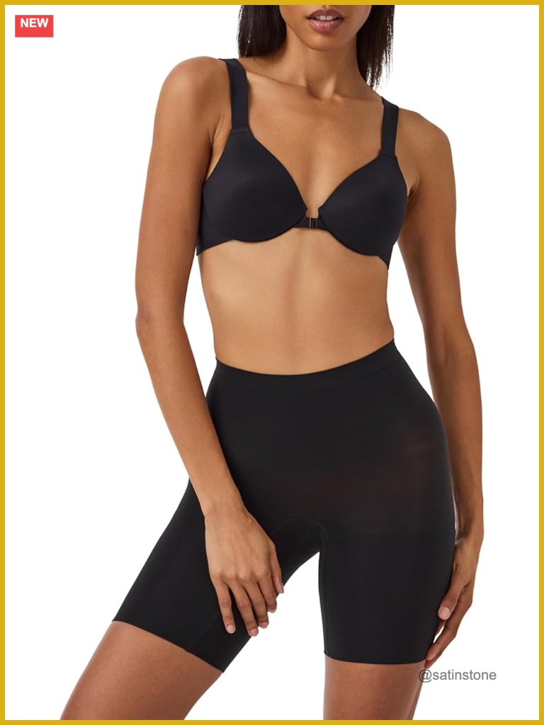 Mid-Thigh Shaper Shorts - Seamless Core Control Shapewear - Lightweight